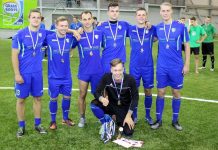 Ventspils augstskolas futbolistiem otrā vieta studentu minifutbola kausā