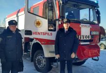 Ventspils ugunsdzēsēji tikuši pie jaunas autocisternas