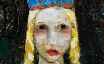 Bibliotēkā apskatāmas Jāņa Tīdemaņa gleznas un filma par mākslinieku