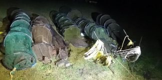 FOTO: Vārves un Ziru pusē no Ventas atkal izceļ nelegālus nēģu murdus