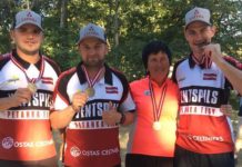 Ventspils vīriešu trio petankā izcīna sudraba medaļas Latvijas čempionātā