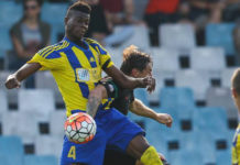 Akinjemi četri vārti vienā spēlē, FK Ventspils sagrauj Albānijas klubu