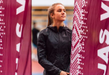 Talantīgā tāllēcēja Lasmane triumfē sacensībās Baltkrievijā