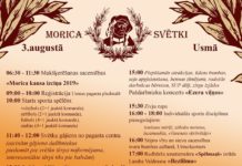 Usmā sestdien svinēs tradicionālos Morica svētkus