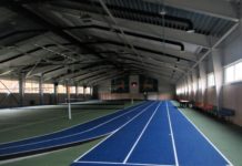 Ekspluatācijā pieņemta Ugāles vidusskolas lielā sporta manēža