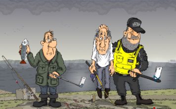 Nedēļas karikatūra: Makšķernieks