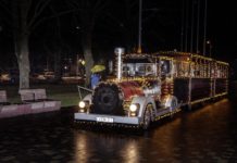 Ventspils ielās kursēs Ziemassvētku vilcieniņš