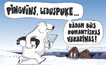 Nedēļas karikatūra: Lācis un pingvīns