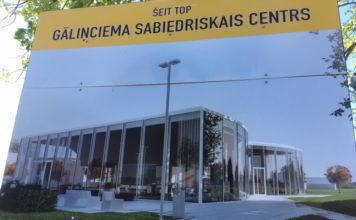 Vēstījuma kapsulas iemūrēšana Gāliņciema sabiedriskajā centrā