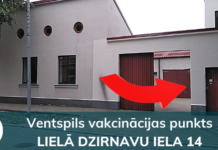 Vakcinācijas punkts Ventspilī turpmāk atradīsies Lielajā Dzirnavu ielā 14