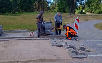 Saules ielā uzlabo ceļu satiksmes drošību